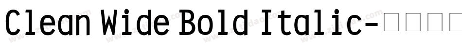 Clean Wide Bold Italic字体转换